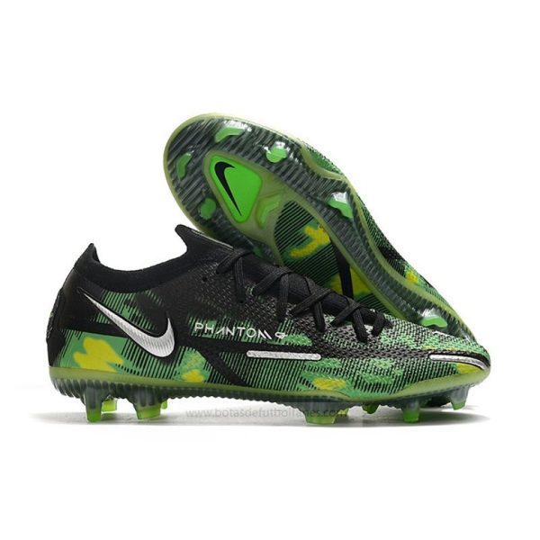 Nike Phantom GT Elite FG Negro Plata Verde